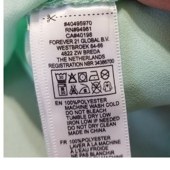 Forever 21 Career Casual Women's Teal Pullover Long Sleeve Size-See Measurements - Picture 4 of 8